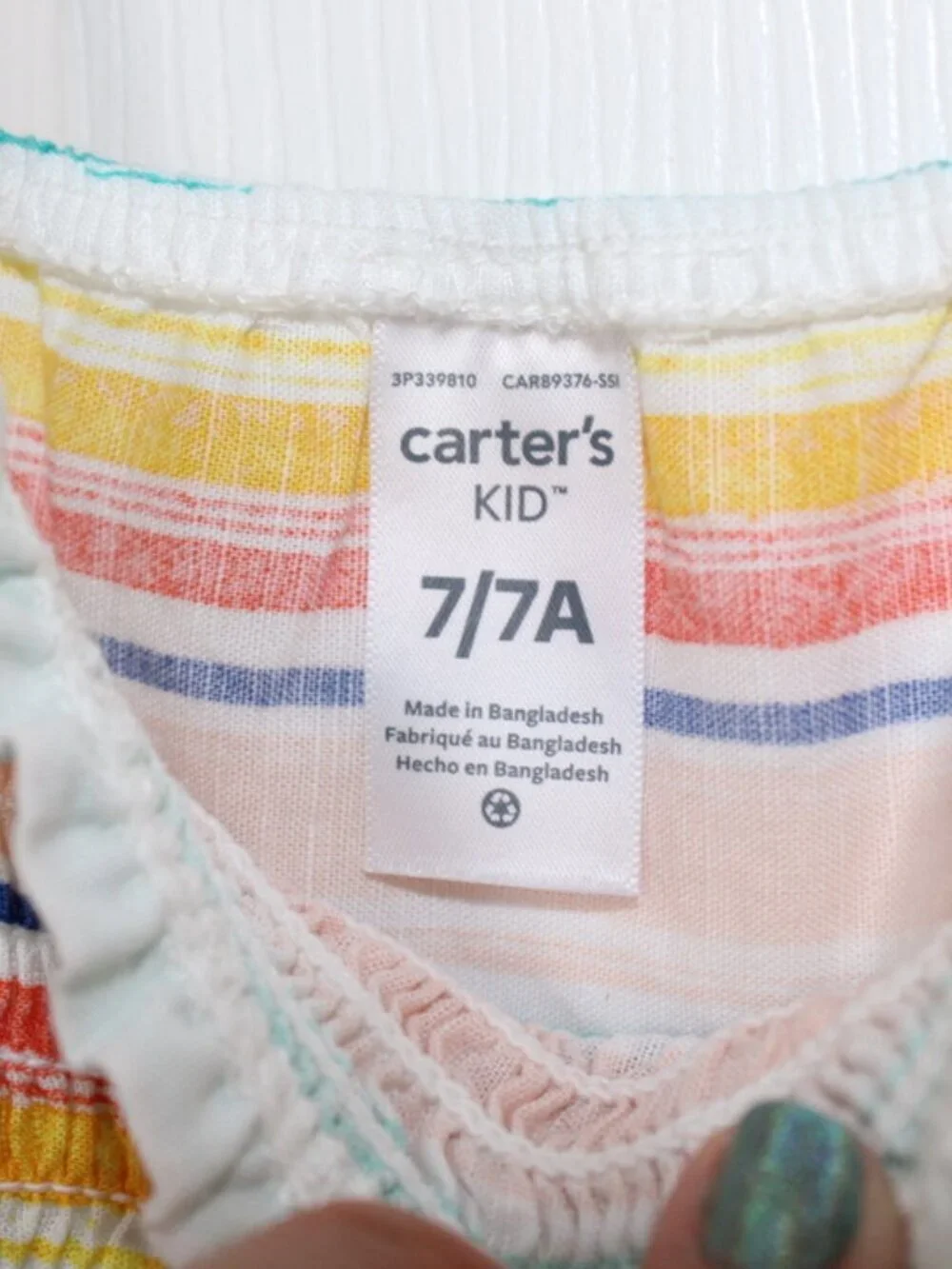 Carter's | Girl's | Size 7/7A | Striped Smocked Tank Top Dress | Summer Dress